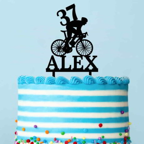 Zápich na tortu - Cyklista s číslom 3