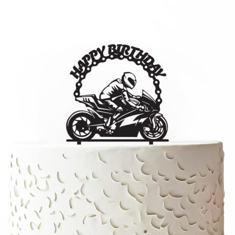Zápich na tortu - Motorkár - Happy birthday
