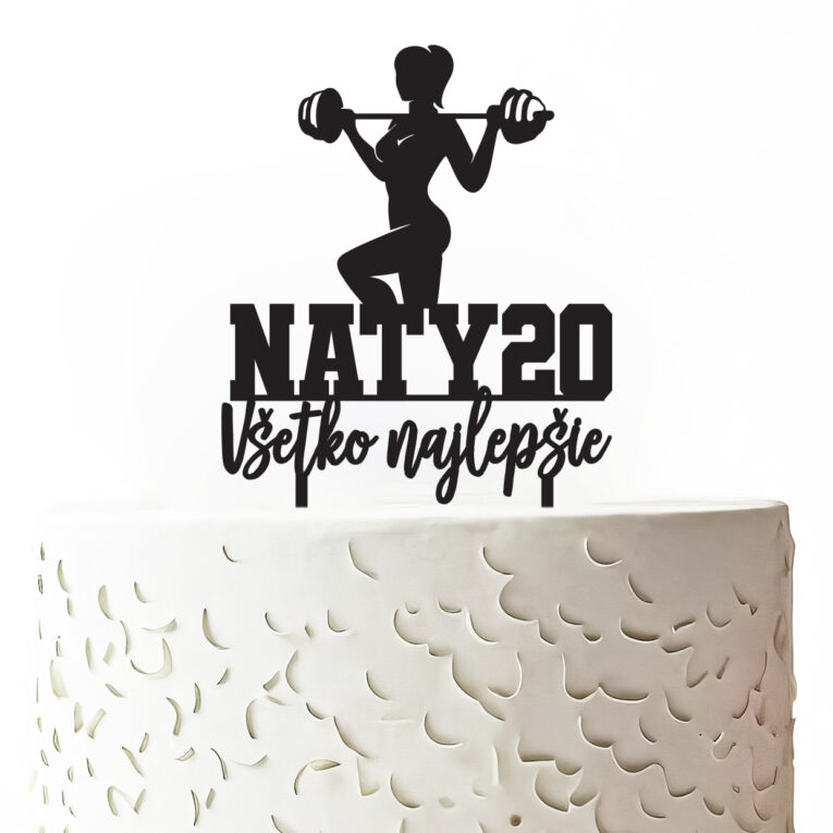 P0073-Fitness žena všetko najlepšie -meno cislo